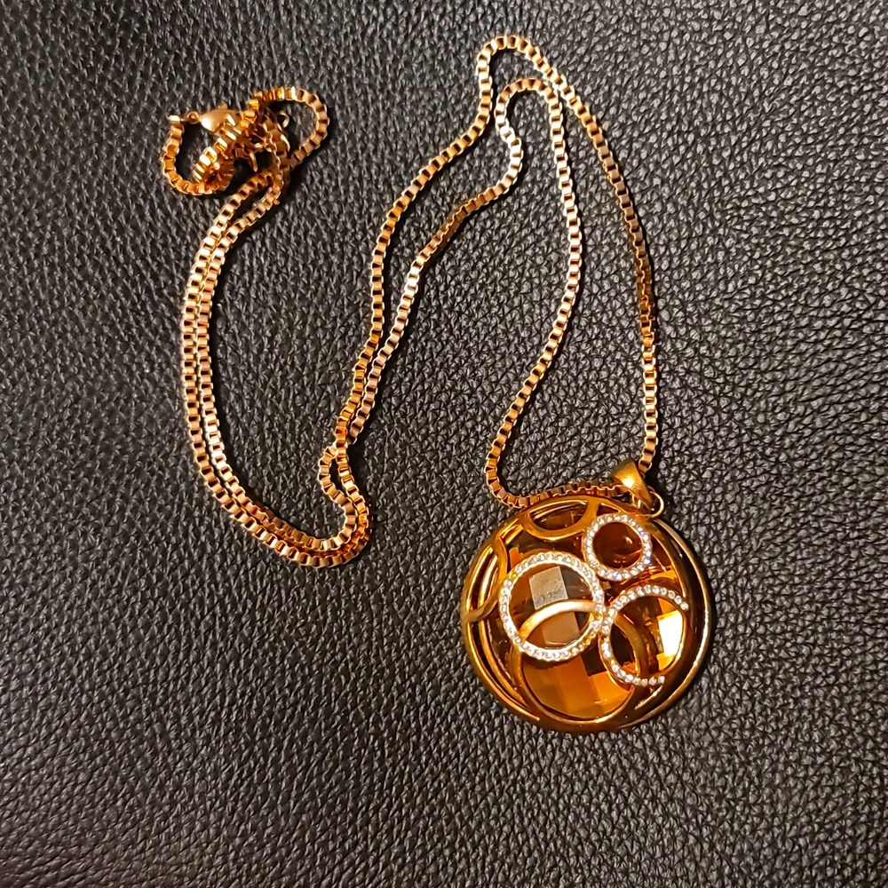Qianse rose gold charm necklace 18"